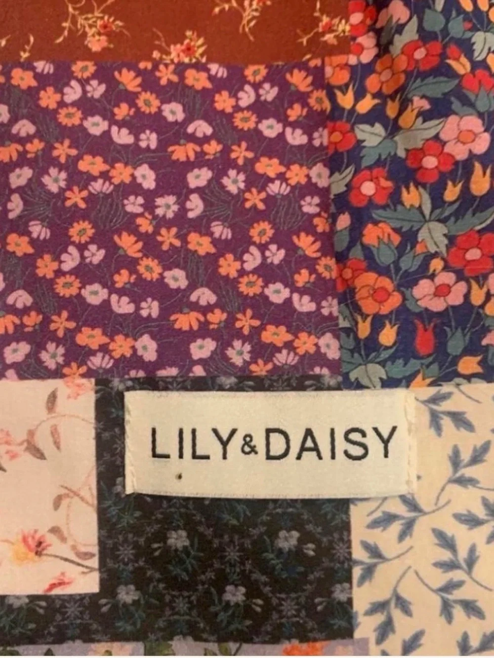 Patchwork Floral Tote Bag in Multicolor by Lily & Daisy